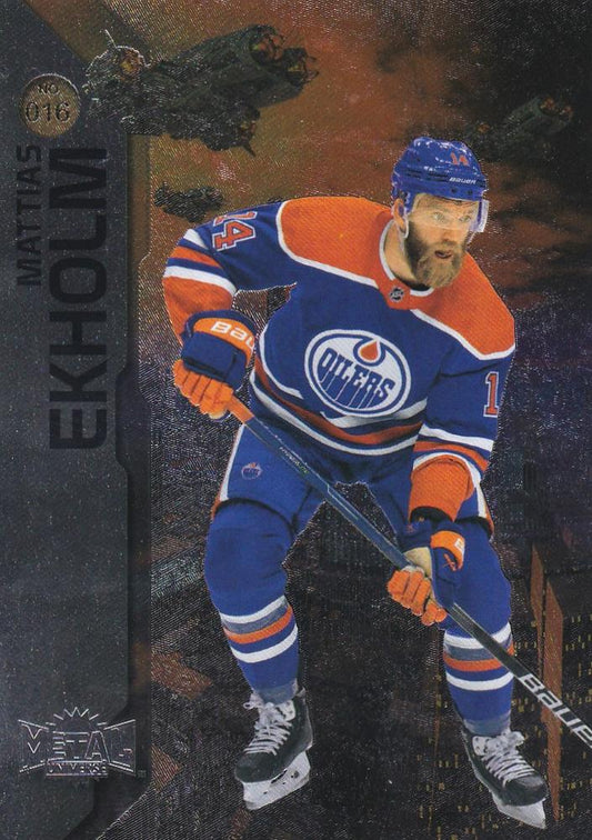 Mattias Ekholm #016 Edmonton Oilers | 2023-24 SkyBox Metal Universe | NHL Trading Card