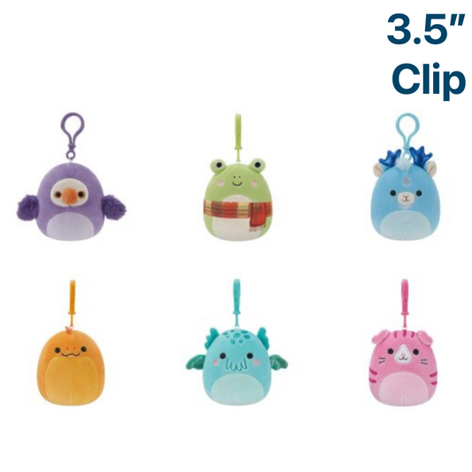 FULL SET OF 6 ~ 3.5" Wave 16 Fall / Autumn Clip On Squishmallow Plush ~ Limit TWO Per Customer