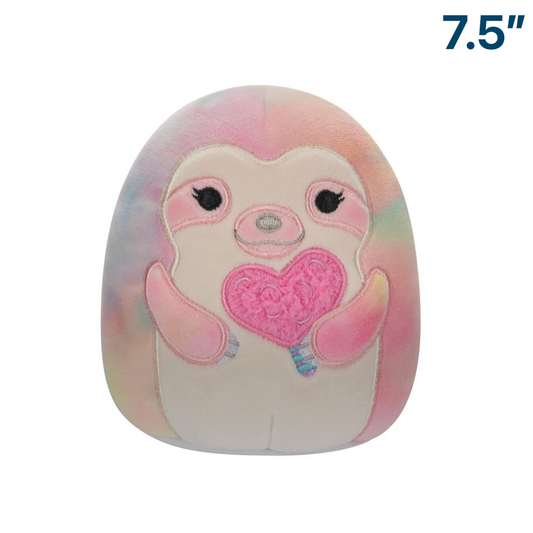 Whim the Sloth with Heart Fairy Floss ~ 7.5" 2024 Valentines Day Squishmallow Plush