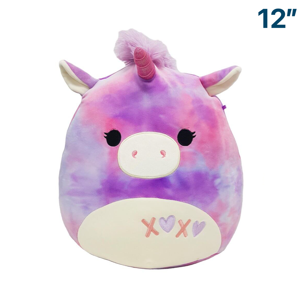 Lola the Unicorn with xoxo ~ 12" Squishmallow Heart Squad Plush ~ IN STOCK!