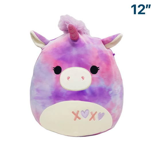 Lola the Unicorn with xoxo ~ 12" Squishmallow Heart Squad Plush ~ IN STOCK!