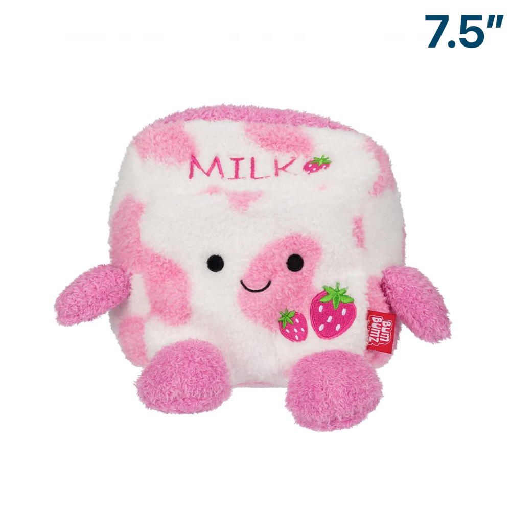 Strawberry Milk ~ 7.5" BumBumz Breakfast Plush