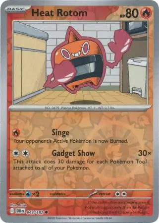 Heat Rotom 43/182 Reverse Holo | Destined Rivals | Pokemon Card
