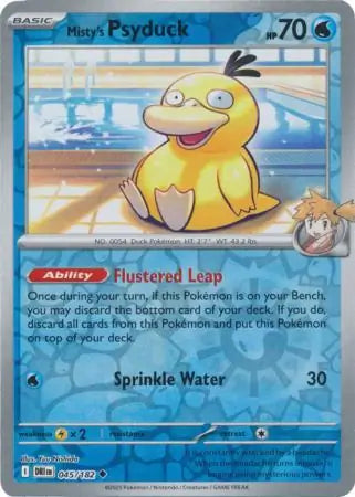 Misty's Psyduck 45/182 Reverse Holo | Destined Rivals | Pokemon Card