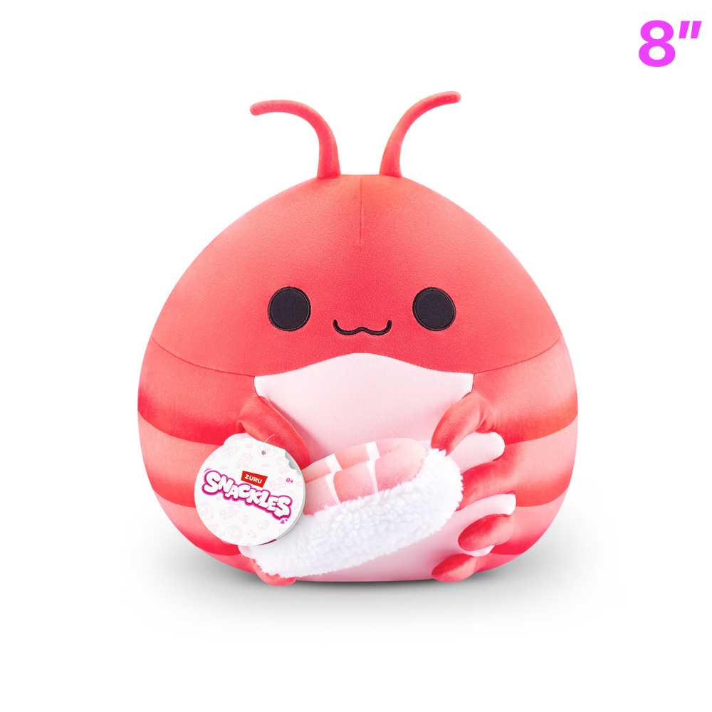 白砡　魚　置物　2g 東S8-0529☆2F Rachel the Shrimp with Sushi ~ Series 3 Zuru Snackles Plush Mini