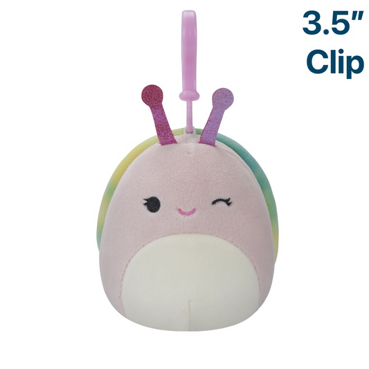 Silvina the Snail ~ 3.5" Clip On Squishmallow Plush