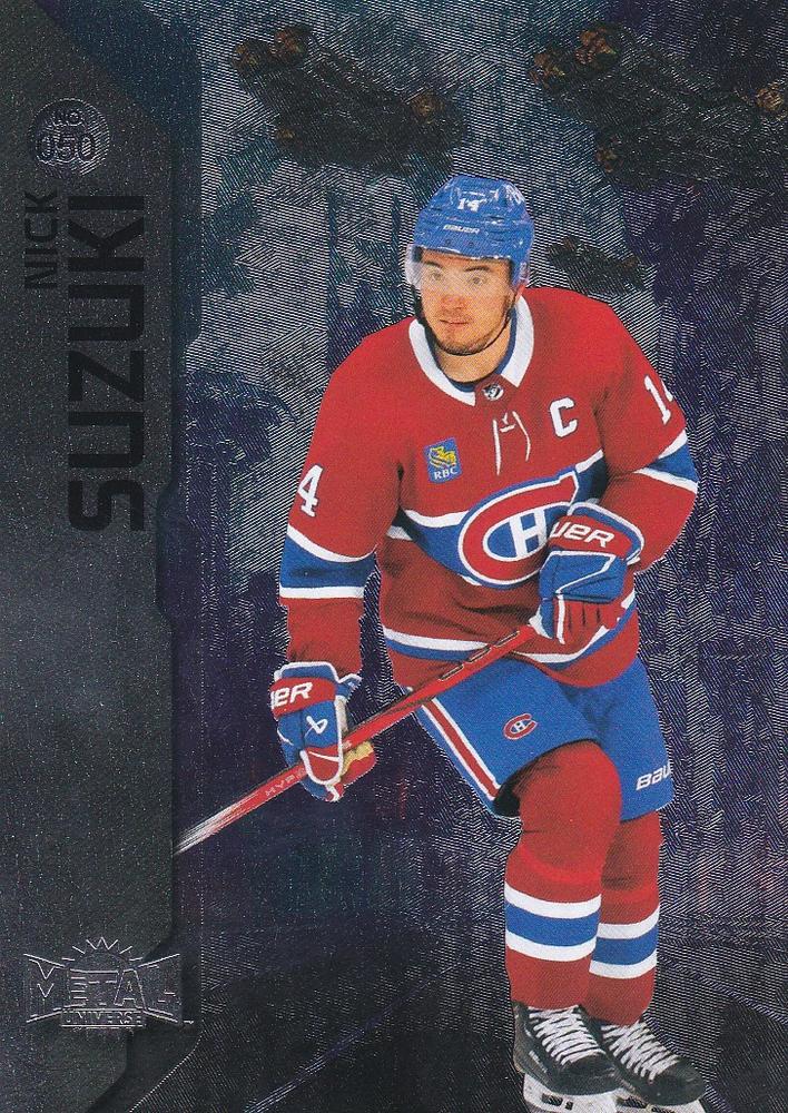 Nick Suzuki #050 Montreal Canadiens | 2023-24 SkyBox Metal Universe | NHL Trading Card