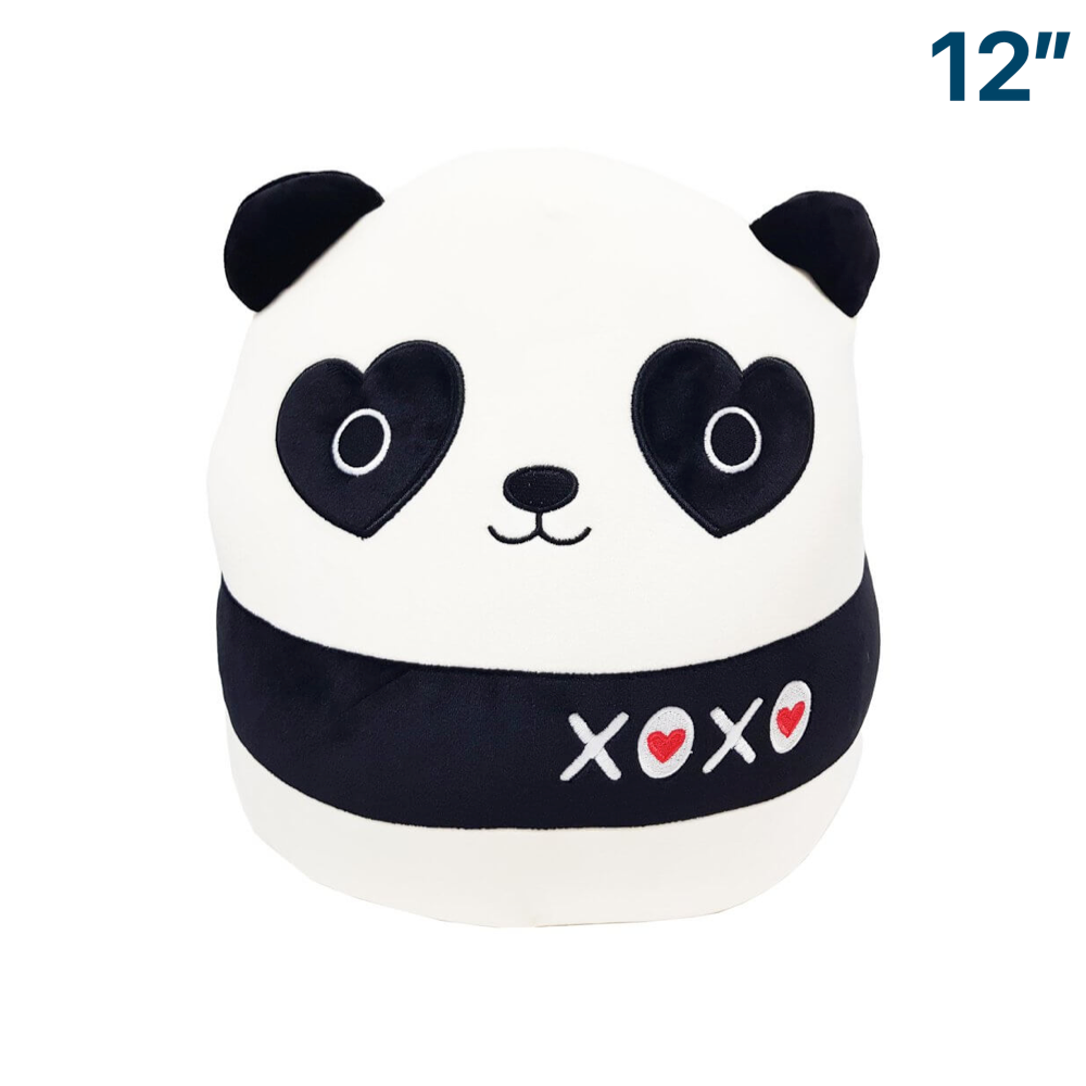 Stanley the Panda with xoxo ~ 12" Squishmallow Heart Squad Plush ~ IN STOCK!
