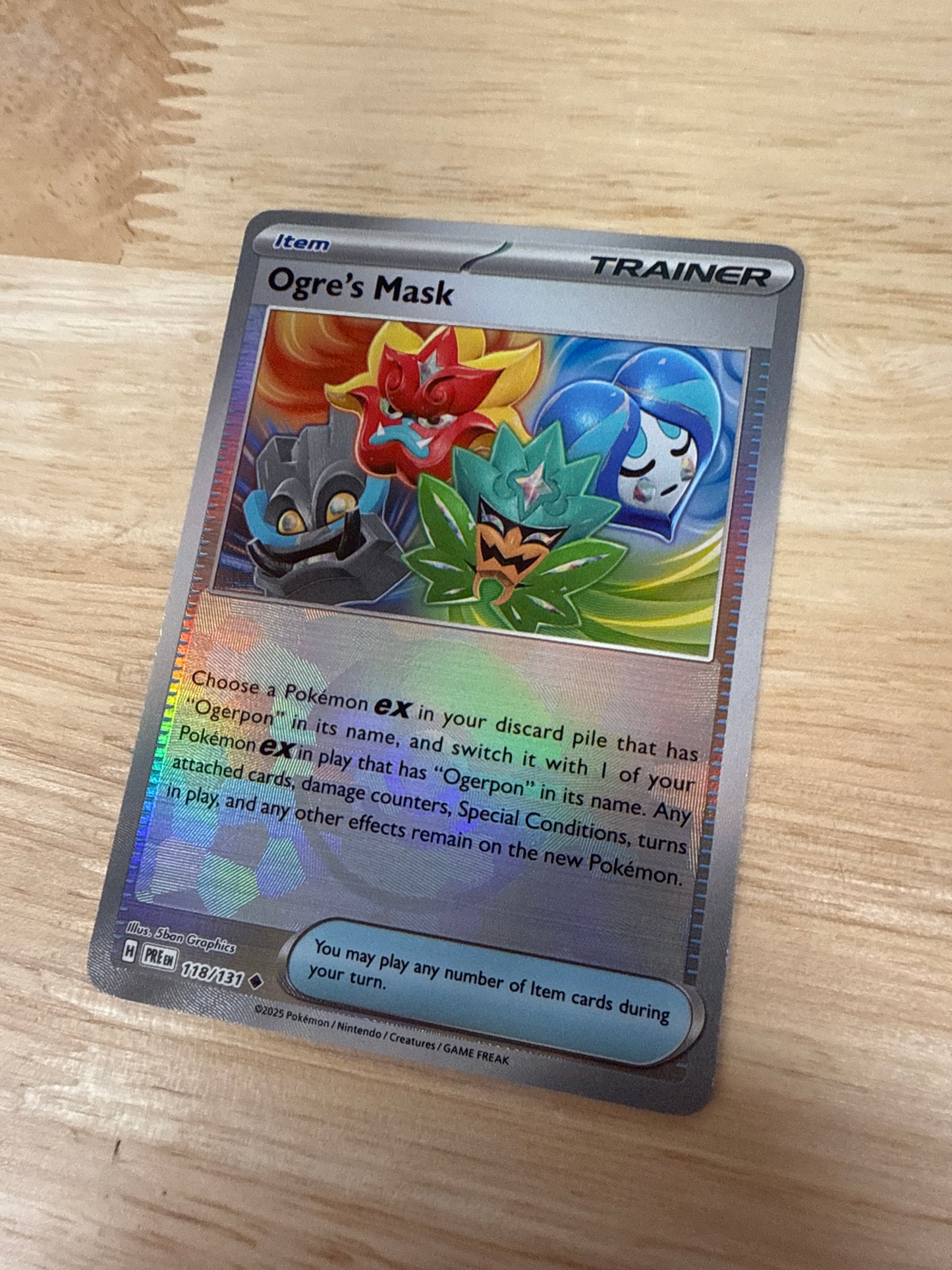 Ogre's Mask 118/131 Pokeball Holo | Prismatic Evolutions | Pokemon Card