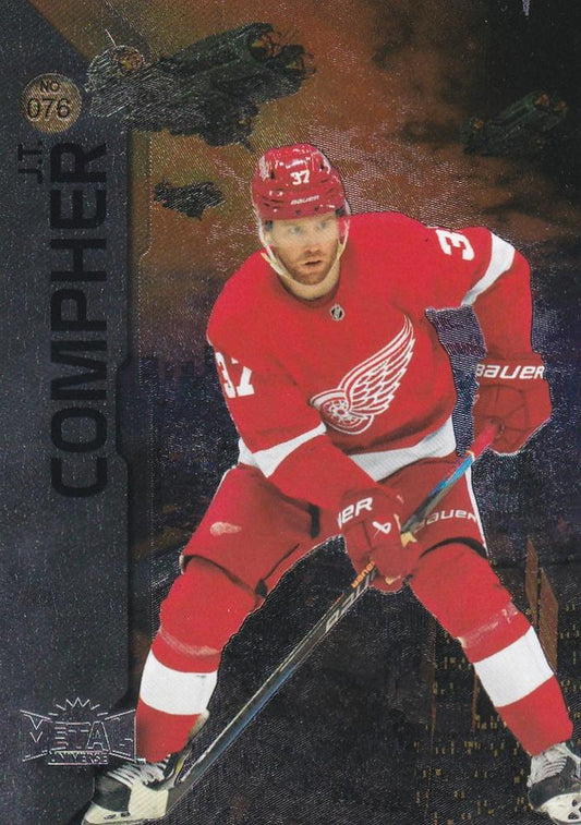 J.T. Compher #076 Detroit Red Wings | 2023-24 SkyBox Metal Universe | NHL Trading Card