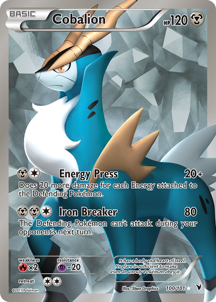 Cobalion 100/101 Rare Ultra | Noble Victories | Pokemon Card