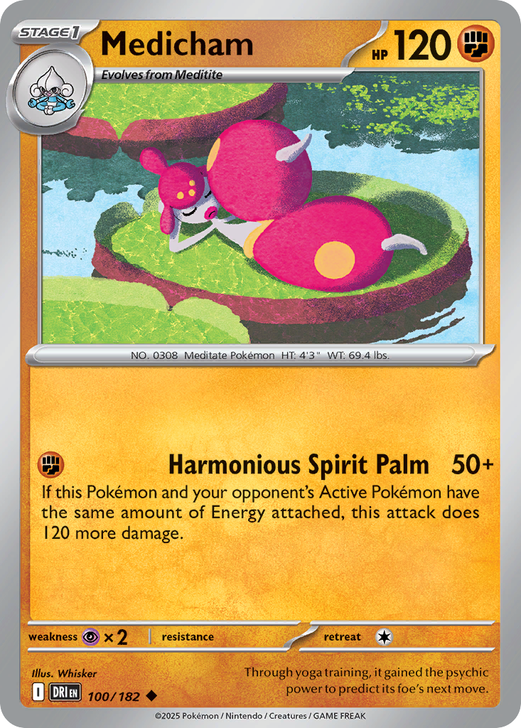 Medicham 100/182 Uncommon | Destined Rivals | Pokemon Card