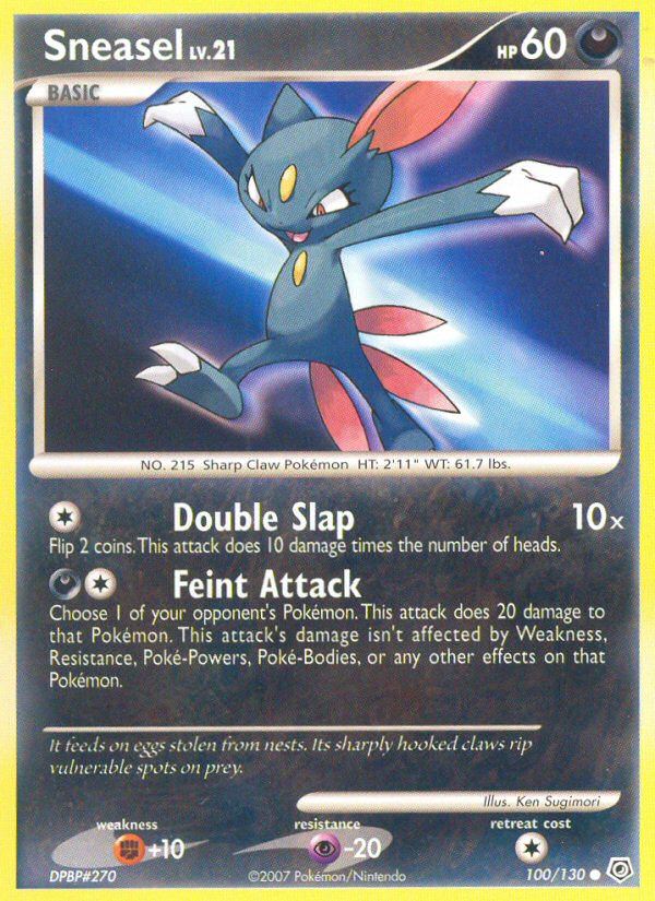 Sneasel 100/130 Common | Diamond & Pearl | Pokemon Card