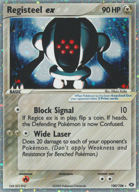 Registeel ex 100/106 Rare Holo EX | Emerald | Pokemon Card