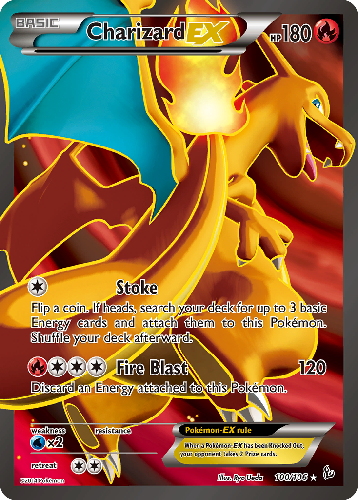 Charizard-EX 100/106 Rare Ultra | Flashfire | Pokemon Card