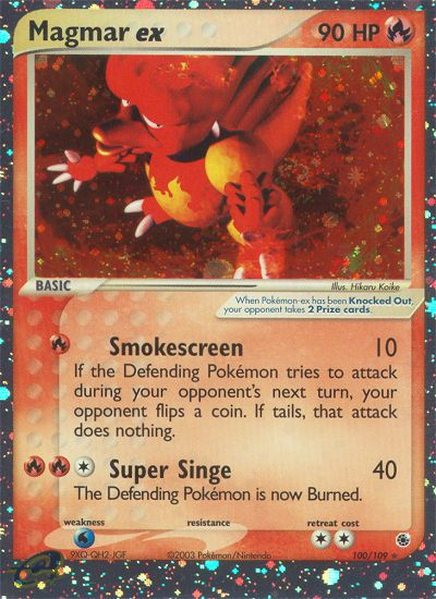 Magmar ex 100/109 Rare Holo EX | Ruby & Sapphire | Pokemon Card