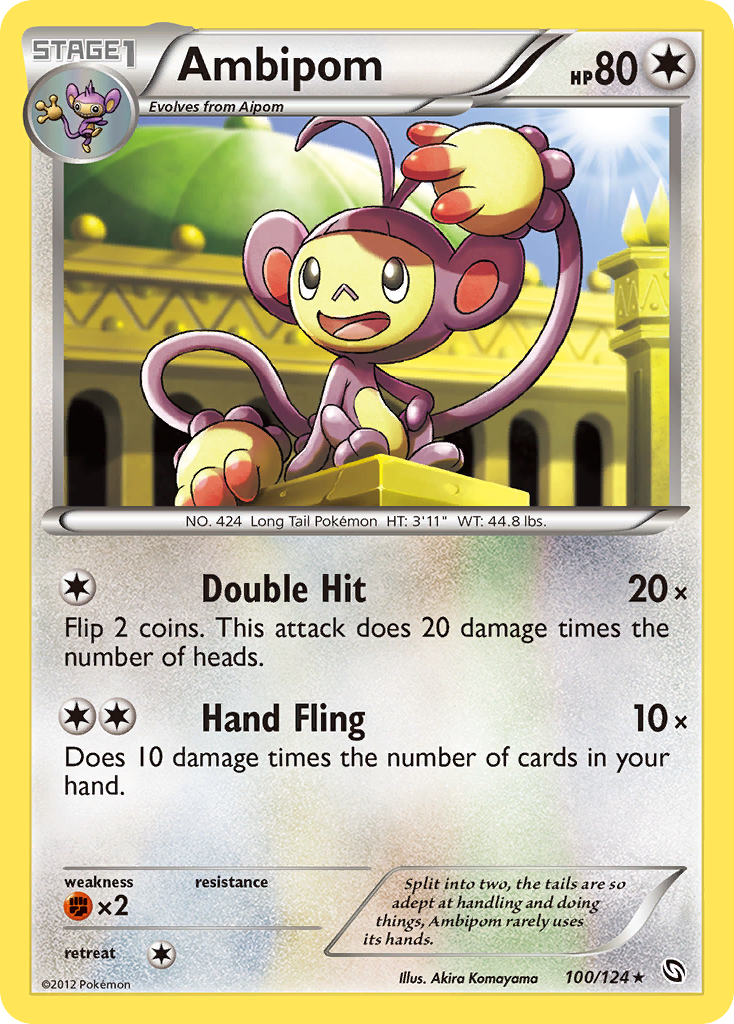 Ambipom 100/124 Rare | Dragons Exalted | Pokemon Card