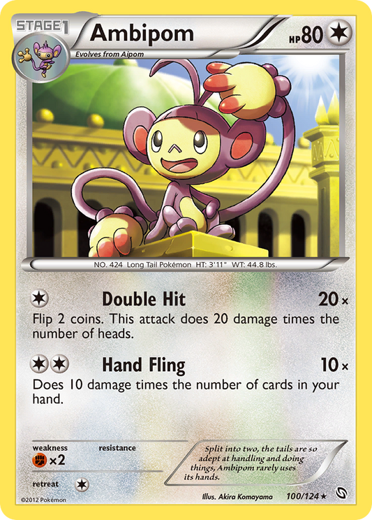 Ambipom 100/124 Rare | Dragons Exalted | Pokemon Card