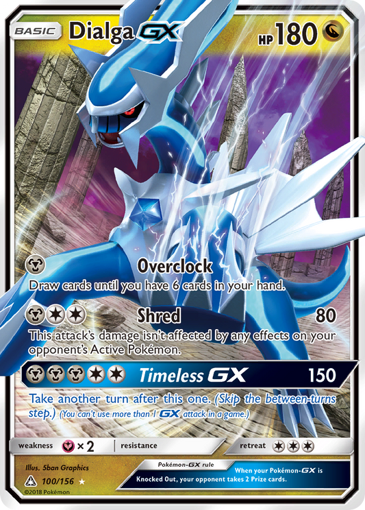 Dialga-GX 100/156 Rare Holo GX | Ultra Prism | Pokemon Card