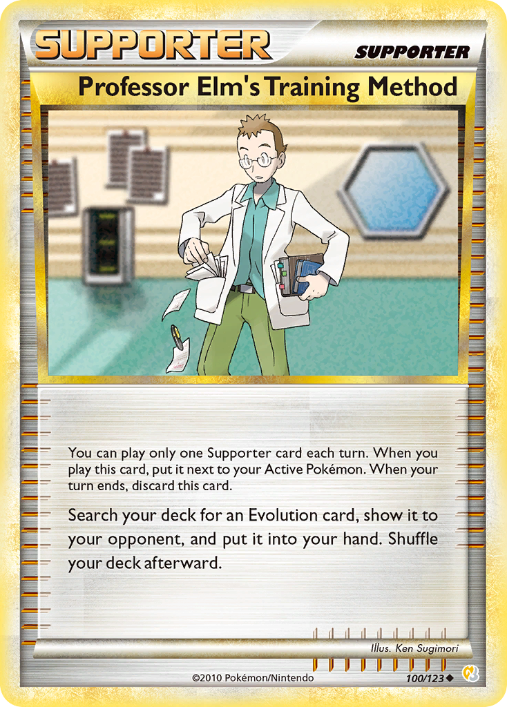 Professor Elm's Training Method 100/123 Uncommon | HeartGold & SoulSilver | Pokemon Card