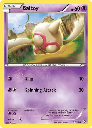 Baltoy 31/98 Reverse Holo | Ancient Origins | Pokemon Card