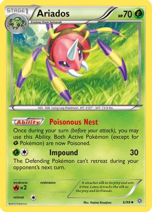 Ariados 6/98 Reverse Holo | Ancient Origins | Pokemon Card