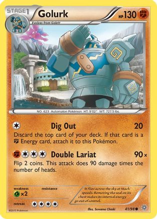 Golurk 41/98 Reverse Holo | Ancient Origins | Pokemon Card