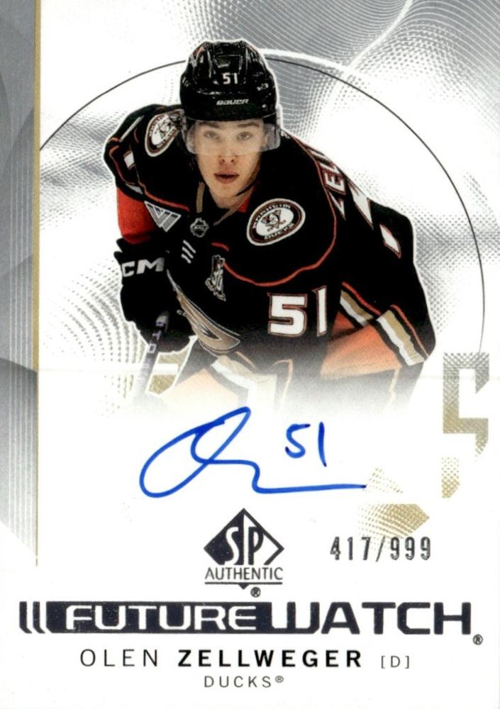 Olen Zellweger #101 Anaheim Ducks | 2024-25 SP Authentic | NHL Trading Card