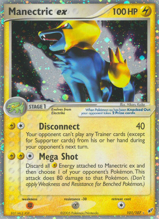 Manectric ex 101/107 Rare Holo EX | Deoxys | Pokemon Card