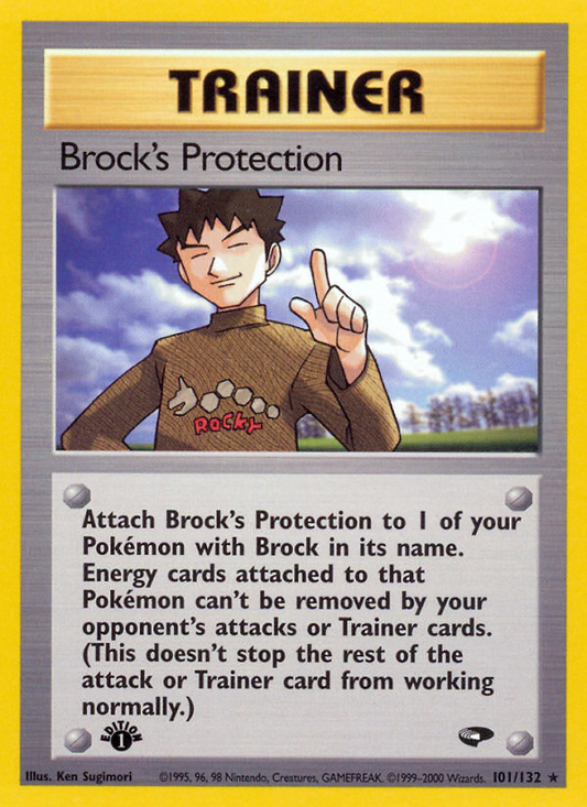 Brock's Protection 101/132 Rare | Gym Challenge | Pokemon Card