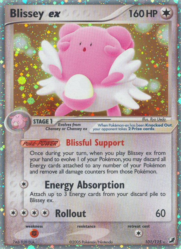 Blissey ex 101/115 Rare Holo EX | Unseen Forces | Pokemon Card