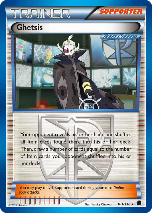 Ghetsis 101/116 Rare Holo | Plasma Freeze | Pokemon Card