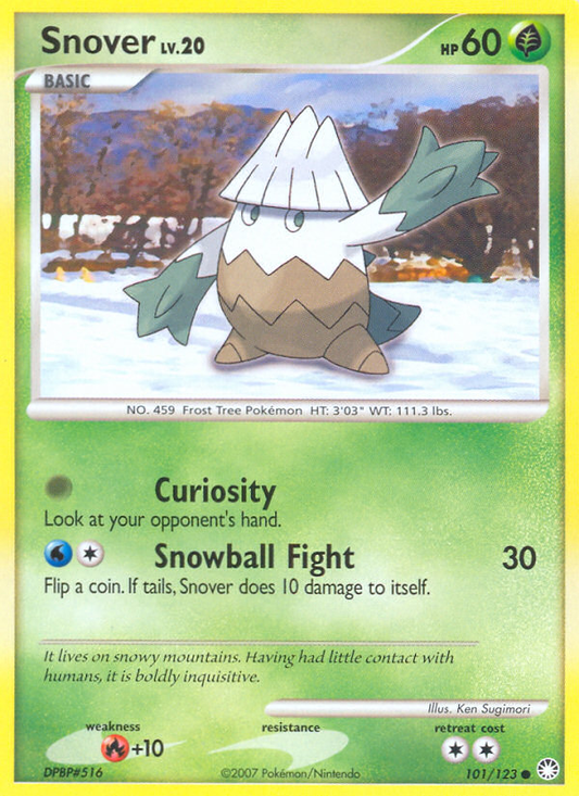Snover 101/123 Common | Mysterious Treasures | Pokemon Card