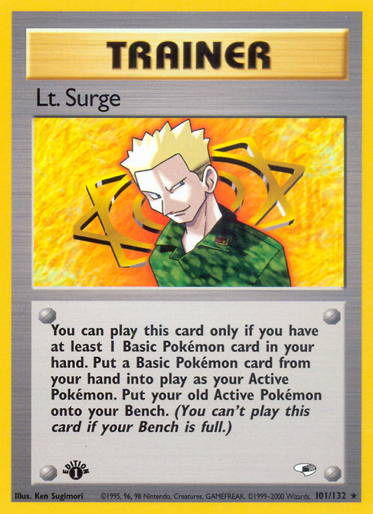 Lt. Surge 101/132 Rare | Gym Heroes | Pokemon Card