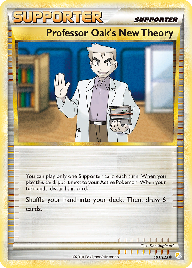 Professor Oak's New Theory 101/123 Uncommon | HeartGold & SoulSilver | Pokemon Card