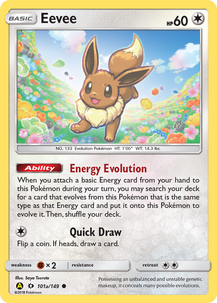 Eevee 101a/149 Common | Sun & Moon | Pokemon Card