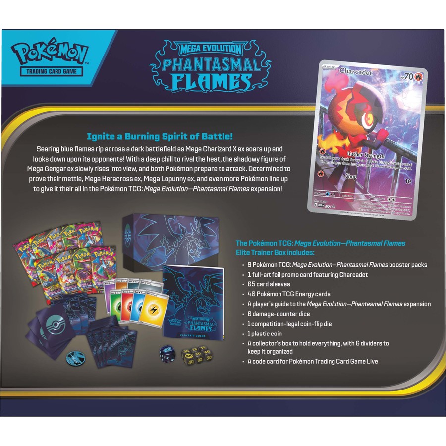 Mega Evolution: Phantasmal Flames Elite Trainer Box | Pokemon TCG | Boxed Sets