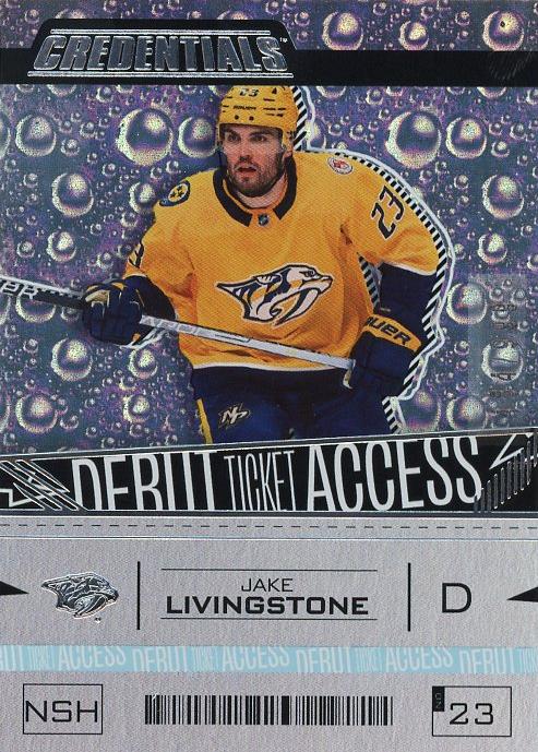Jake Livingstone #102 Nashville Predators | 2023-24 Upper Deck Credentials | NHL Trading Card