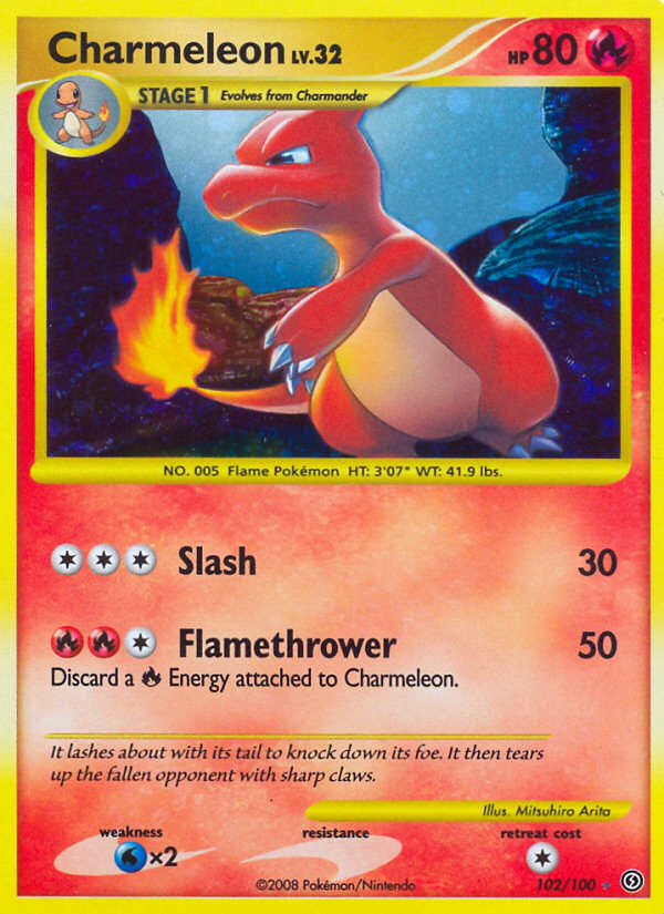 Charmeleon 102/100 Rare Secret | Stormfront | Pokemon Card