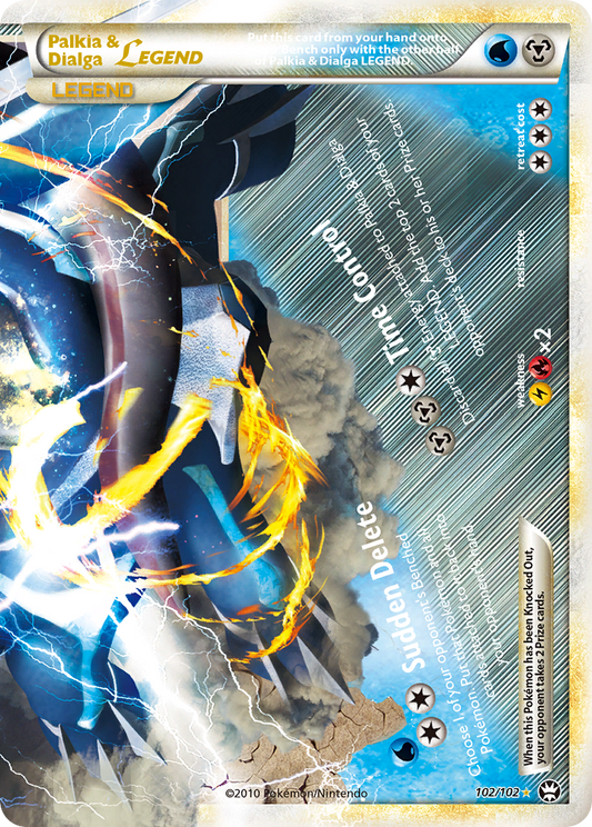 Palkia & Dialga LEGEND 102/102 LEGEND | HS—Triumphant | Pokemon Card