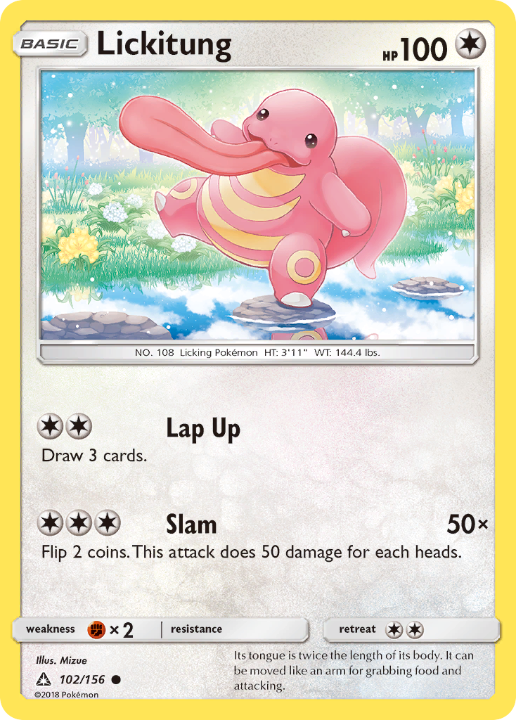 Lickitung 102/156 Common | Ultra Prism | Pokemon Card