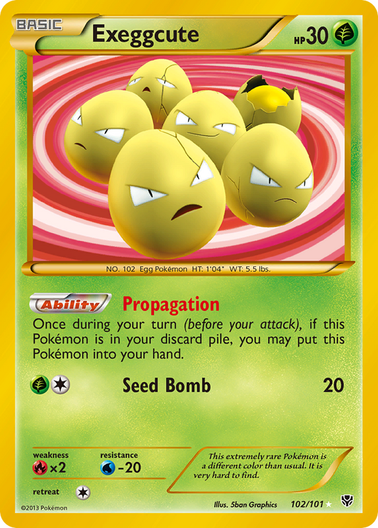 Exeggcute 102/101 Rare Secret | Plasma Blast | Pokemon Card