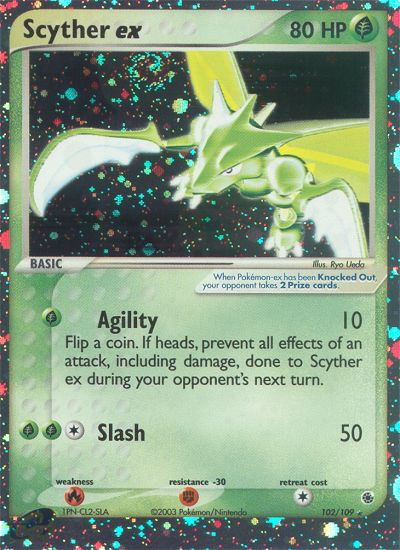 Scyther ex 102/109 Rare Holo EX | Ruby & Sapphire | Pokemon Card