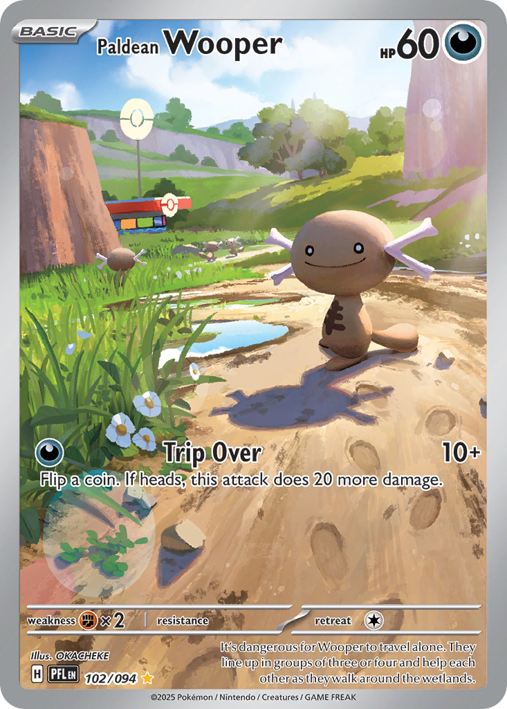 Paldean Wooper 102/94 Illustration Rare | Phantasmal Flames