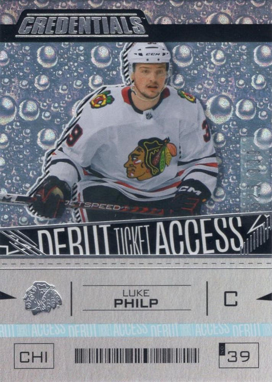 Luke Philp #103 Chicago Blackhawks | 2023-24 Upper Deck Credentials | NHL Trading Card