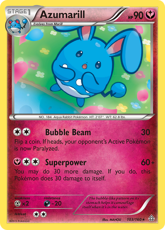 Azumarill 103/160 Rare | Primal Clash | Pokemon Card