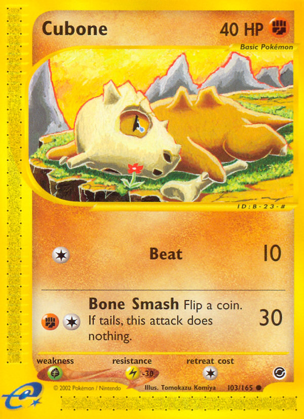 Cubone 103/165 Common | Expedition Base Set | Pokemon Card