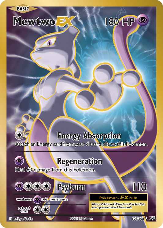 Mewtwo-EX 103/108 Rare Ultra | Evolutions | Pokemon Card