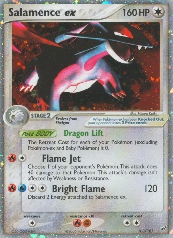 Salamence ex 103/107 Rare Holo EX | Deoxys | Pokemon Card