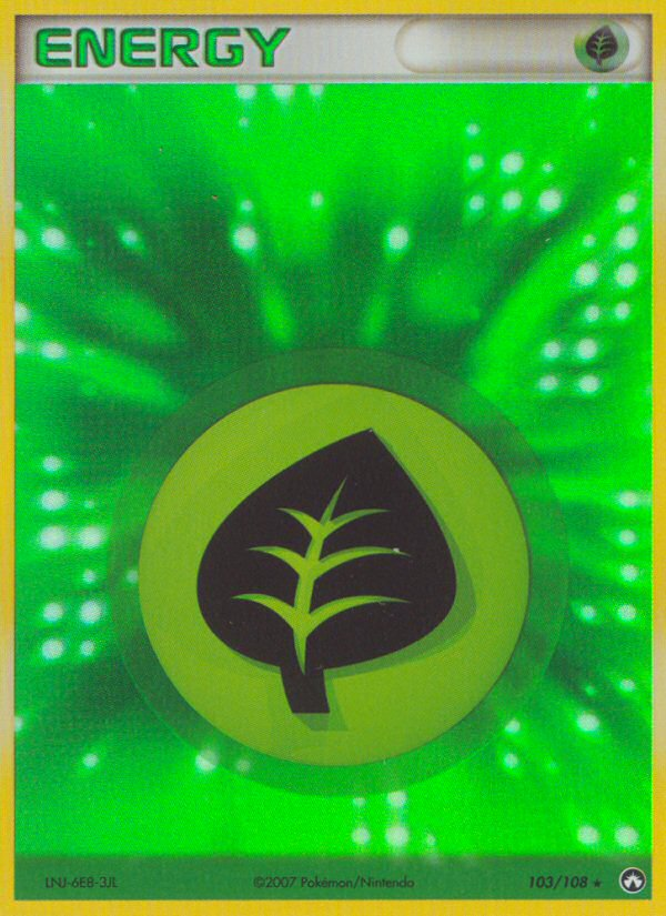 Grass Energy 103/108 Rare Holo | Power Keepers | Pokemon Card